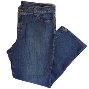 Heritage Denim Jeans Women's 16P Straight Blue 4 Pockets Belt Loops Cotton